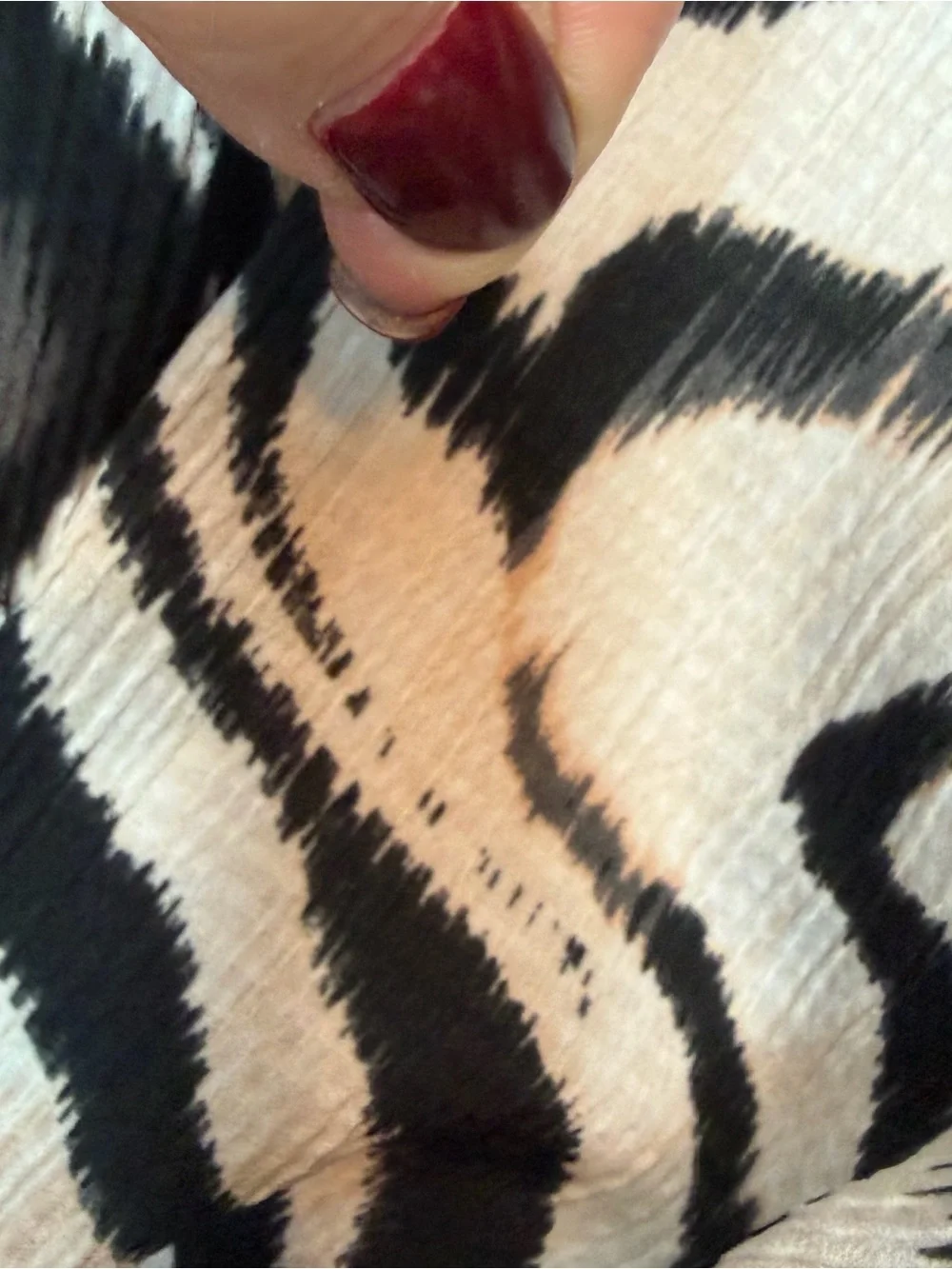Anthropologie Zebra-Print Long-Sleeve Wrap Dress - Black & White - Picture 6 of 9